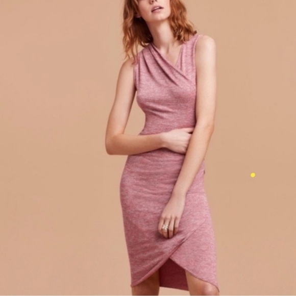 Wilfred Free ‘Izidora’ Marled Purple Faux Wrap Dress Size Large - Picture 1 of 8